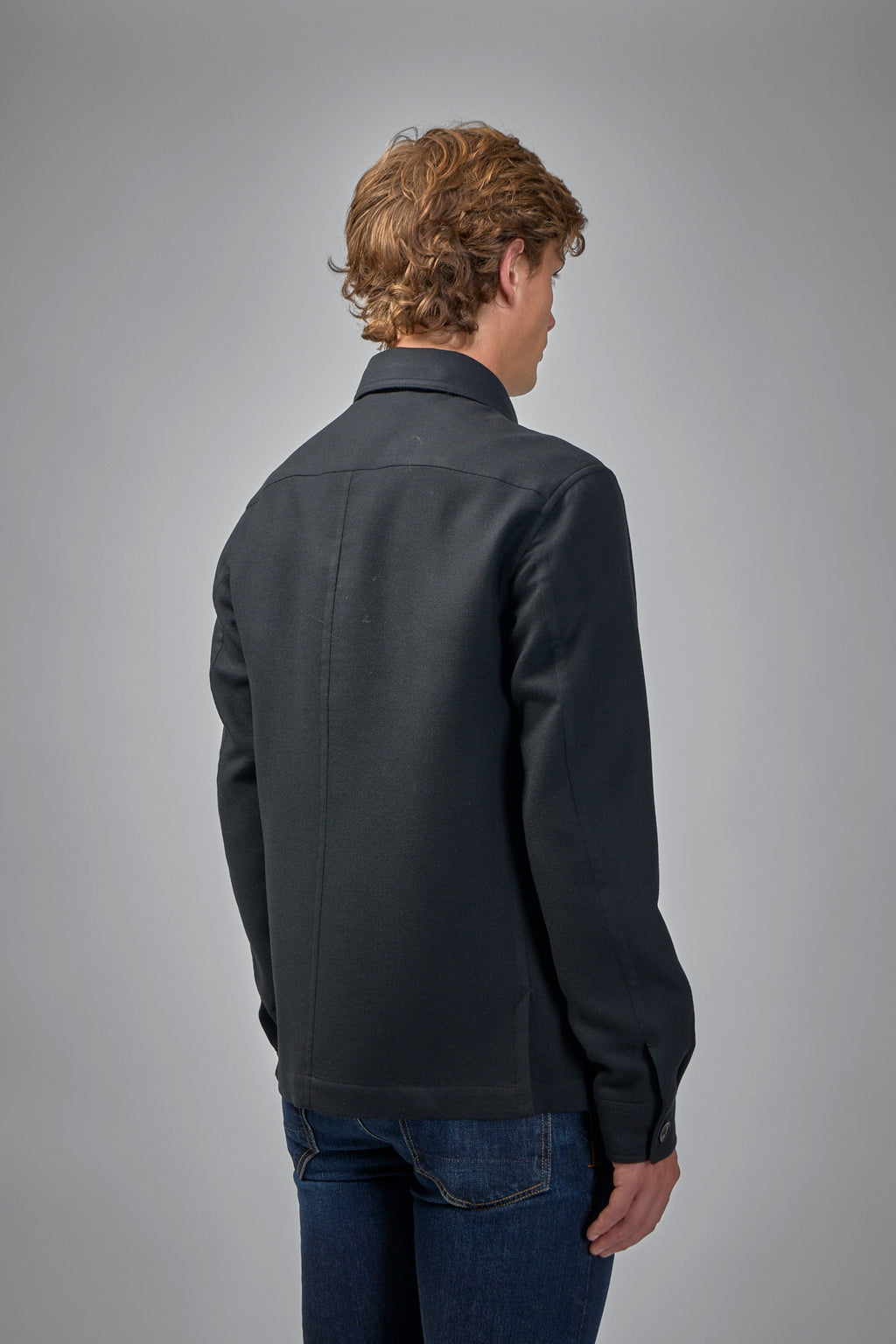 Double Splittable Light Wool Chest Pocket Outershirt