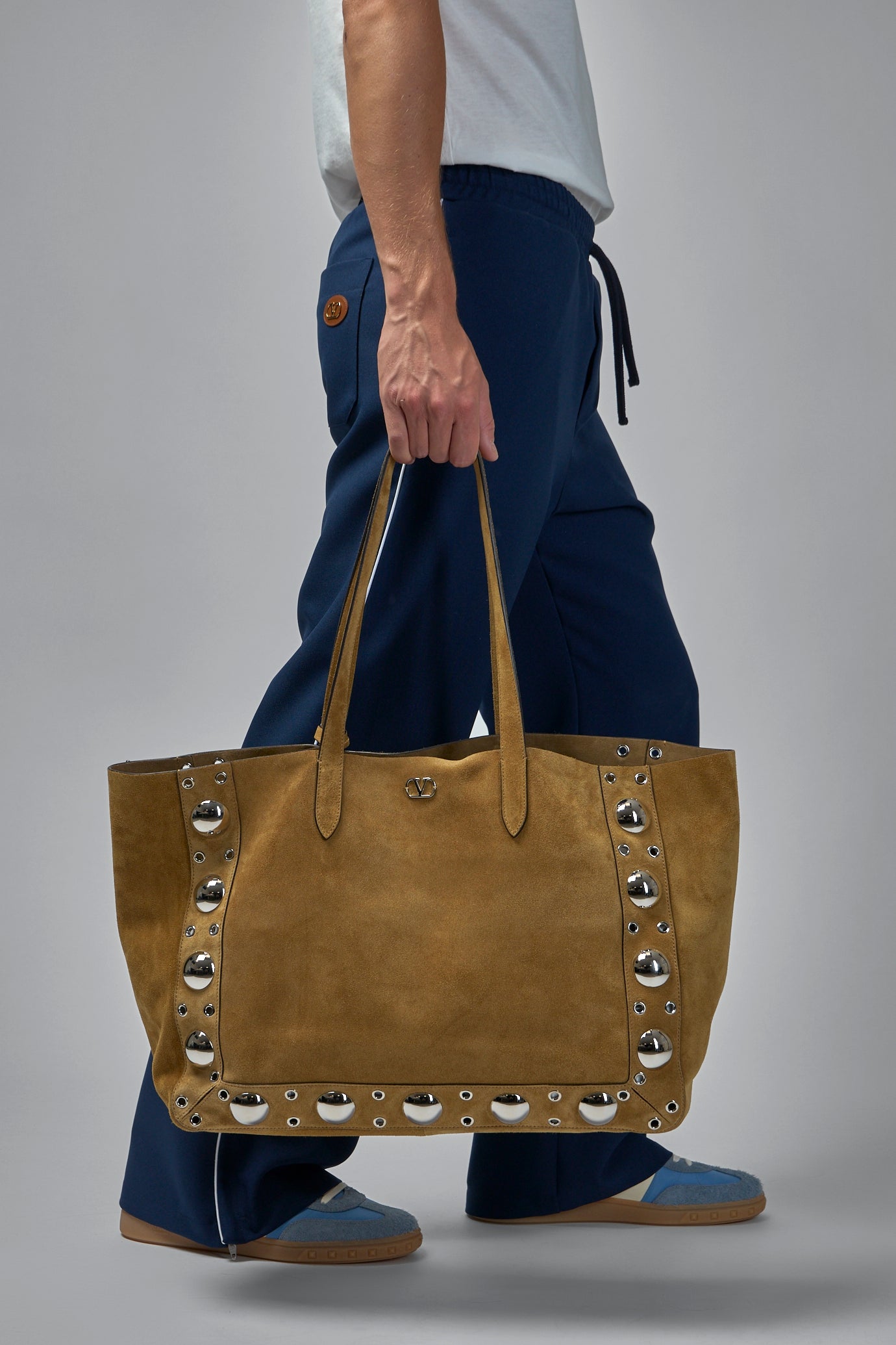 Large Tote Frame Suede