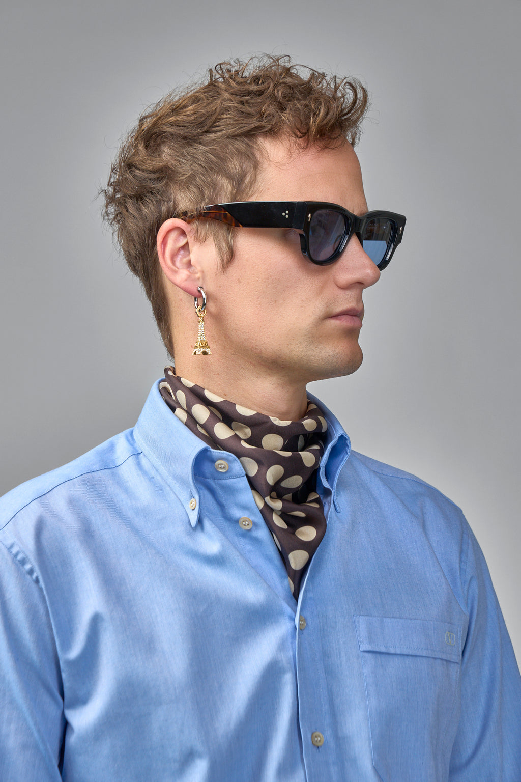 Ovalette Mono Earring In Metal