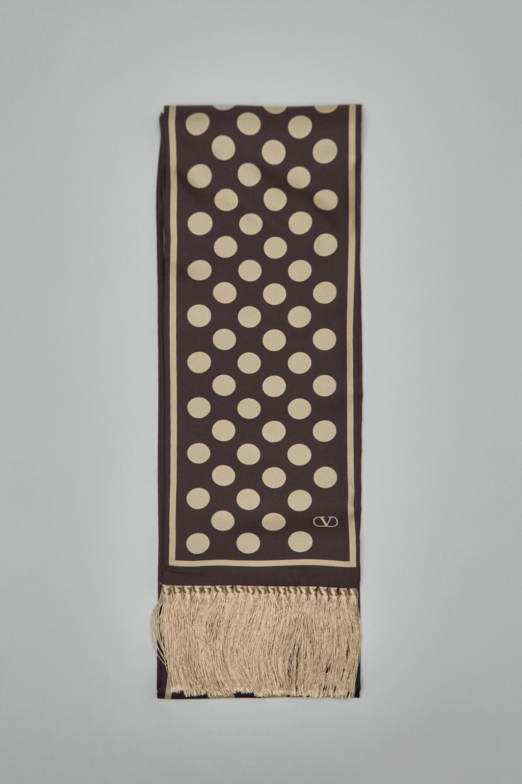 Chamber Silk Bandeau Scarf with Fringe