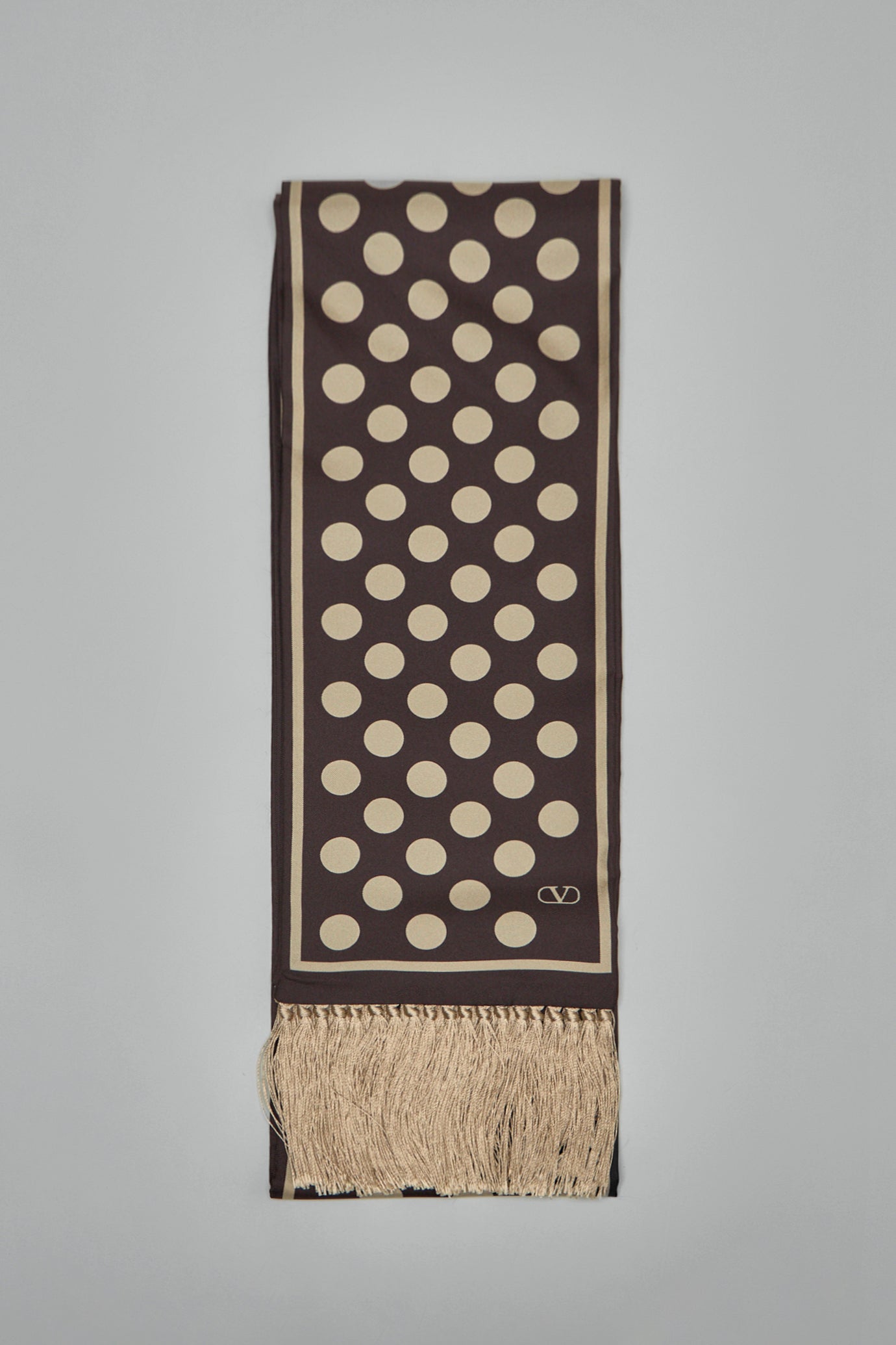 Chamber Silk Bandeau Scarf with Fringe