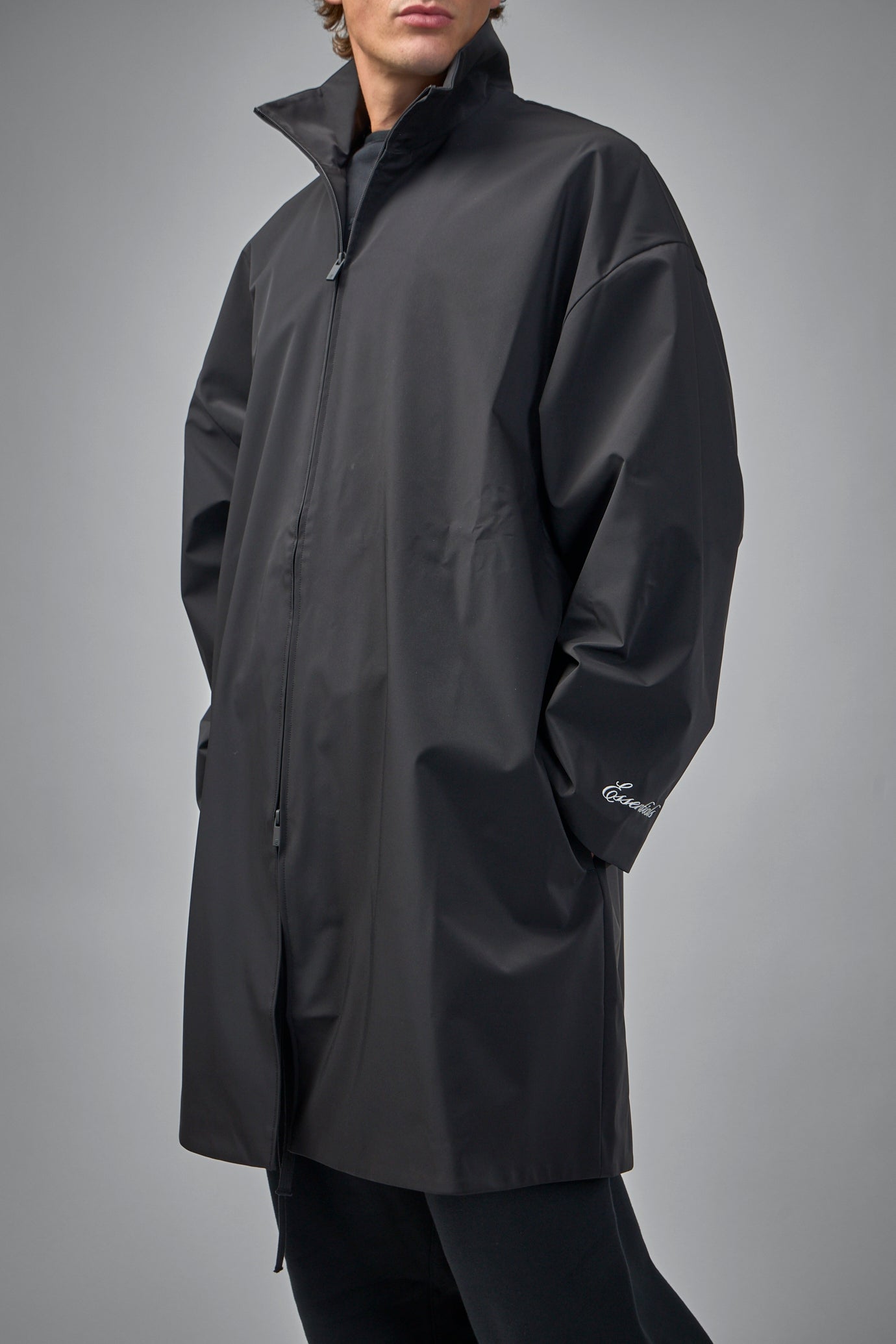 Sporty Nylon High Neck Jacket