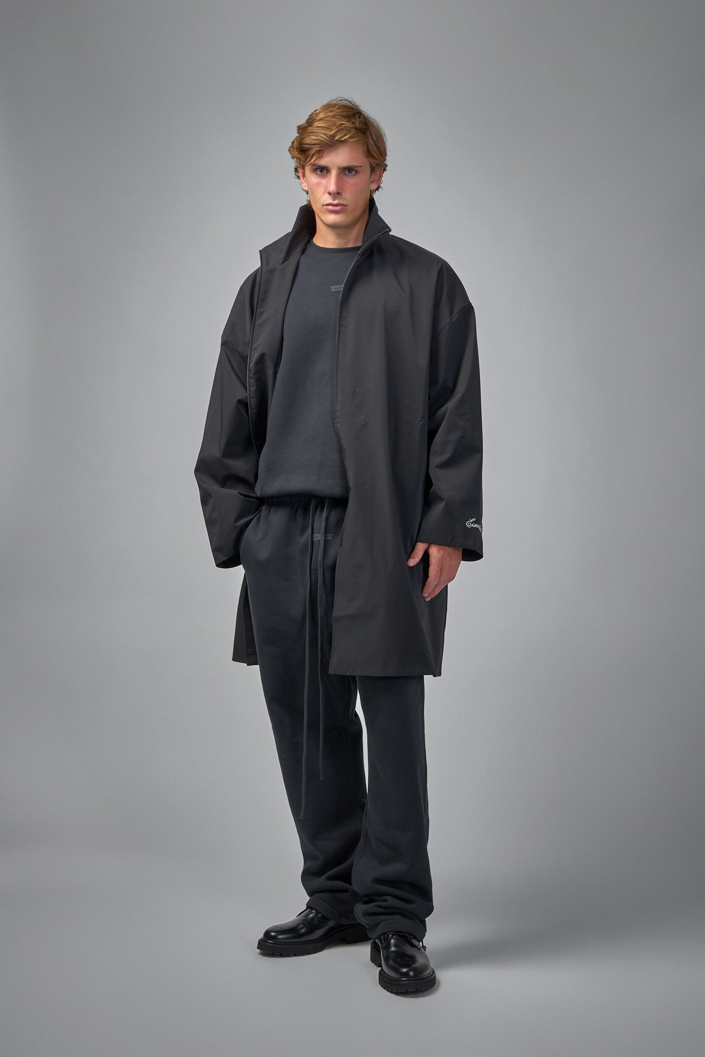 Sporty Nylon High Neck Jacket