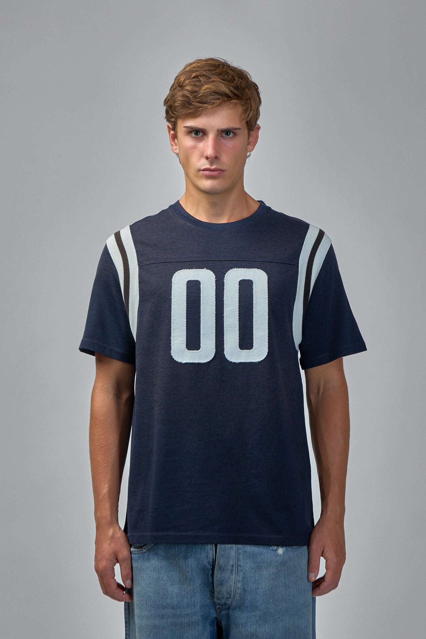 Regular Fit T-Shirt in Cotton and Viscose