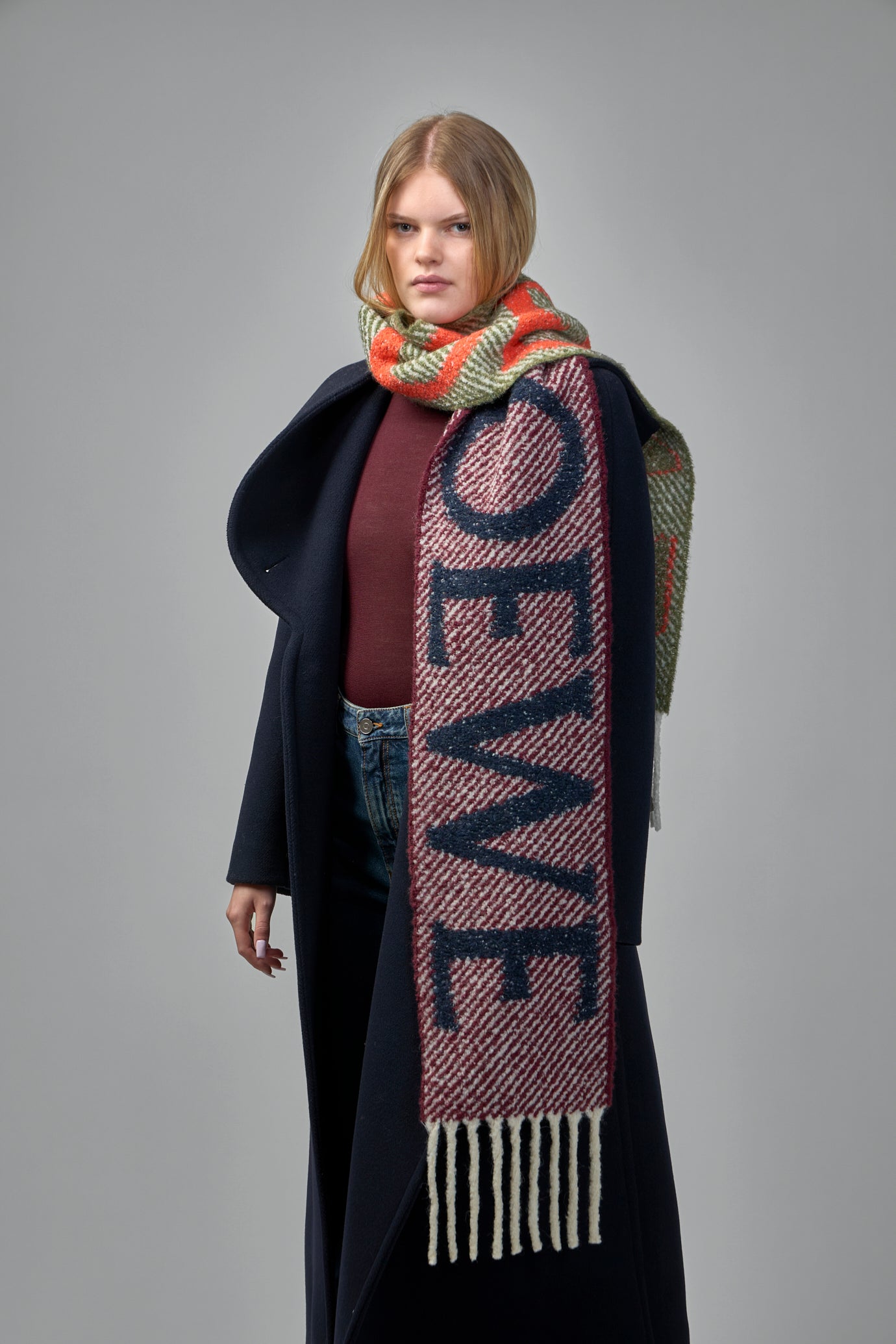 Scarf in Wool and Cashmere