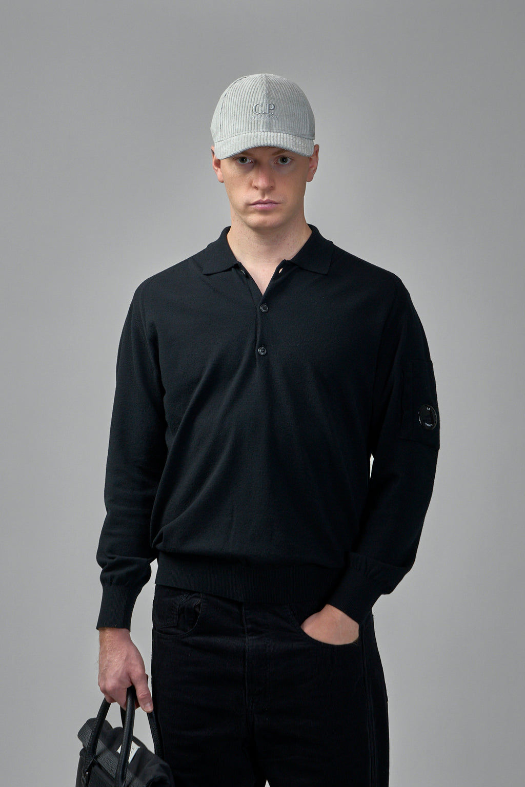 Extrafine Merino Wool Polo Sweater