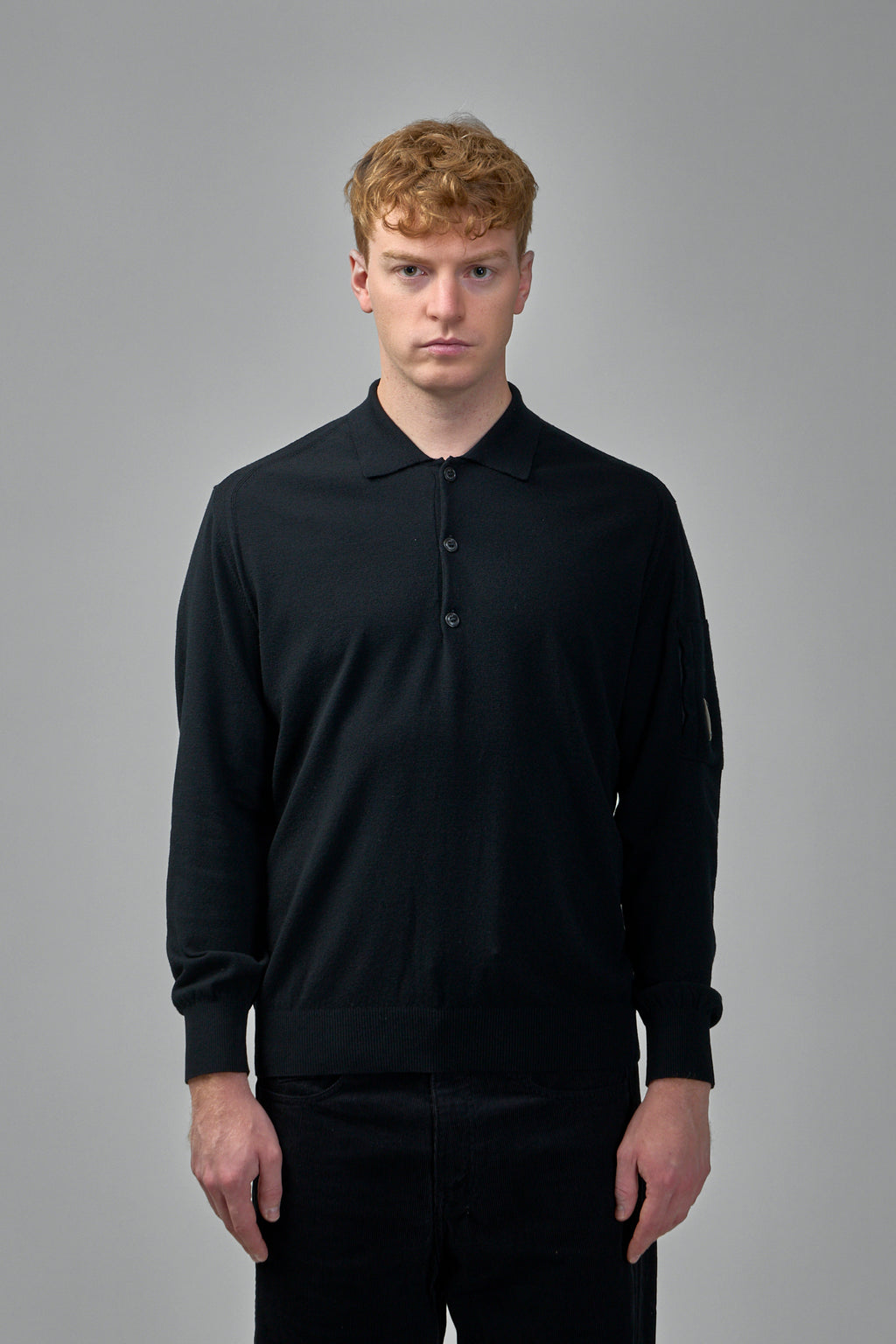 Extrafine Merino Wool Polo Sweater