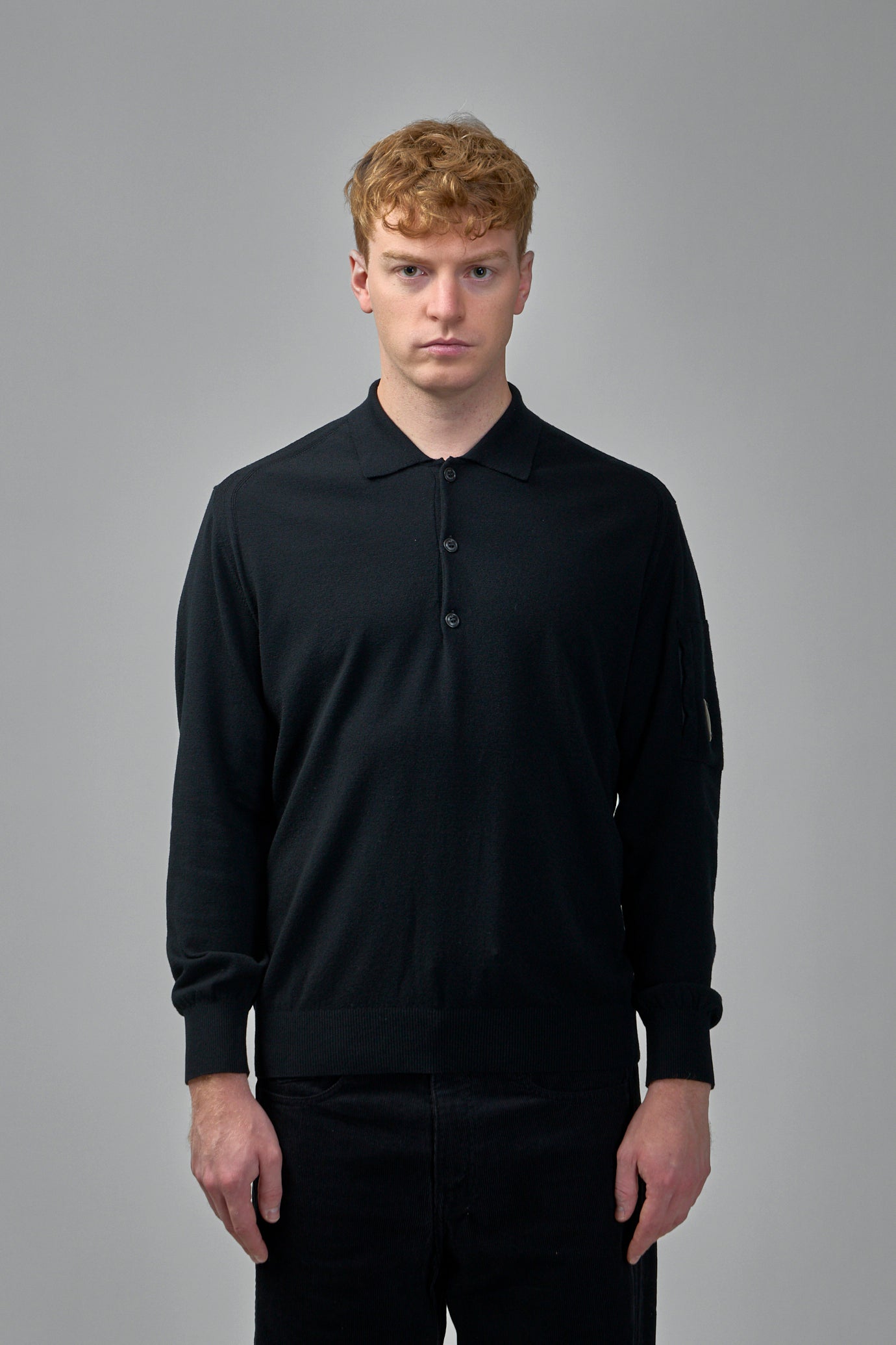 Extrafine Merino Wool Polo Sweater