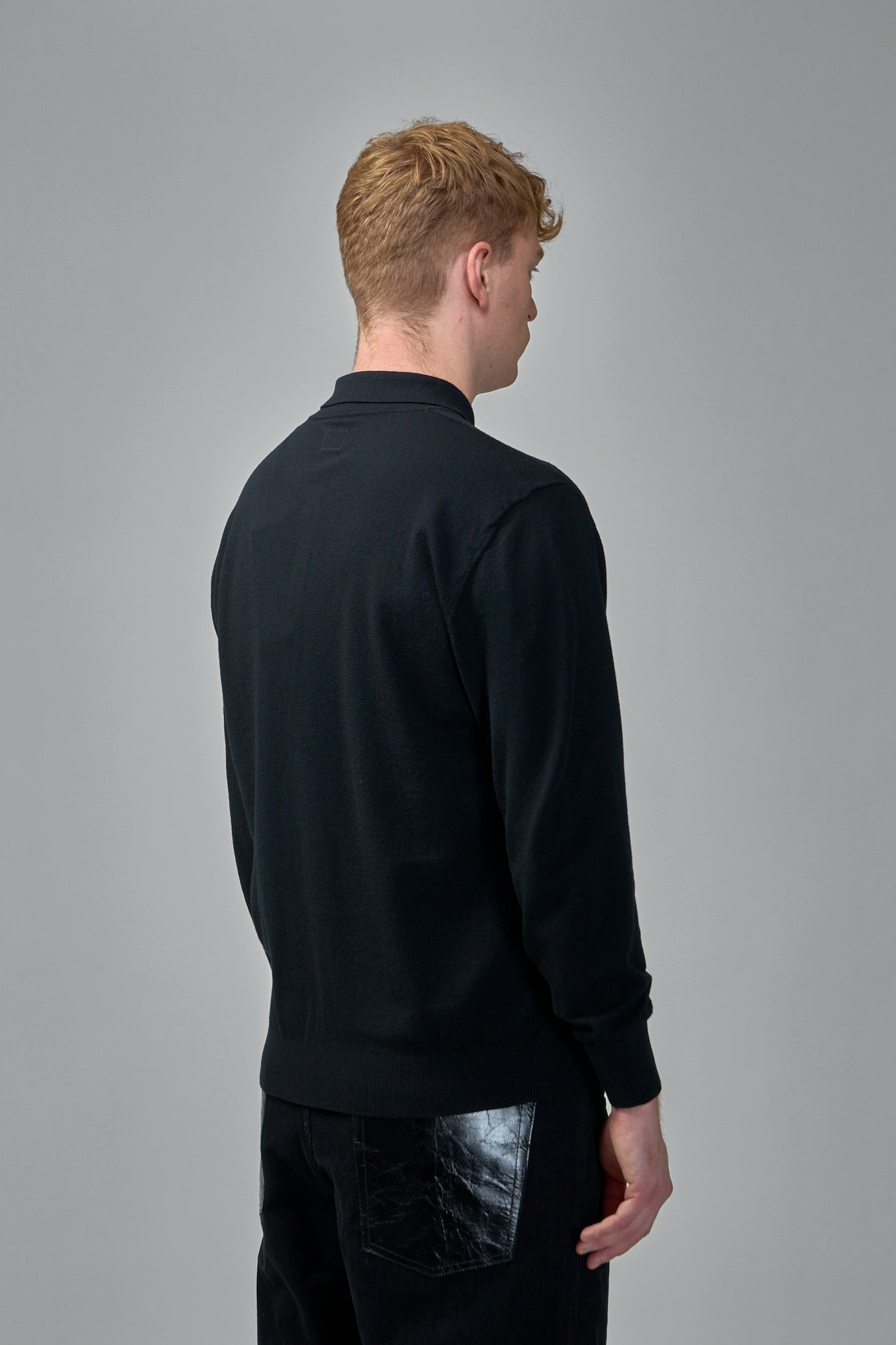 Extrafine Merino Wool Polo Sweater