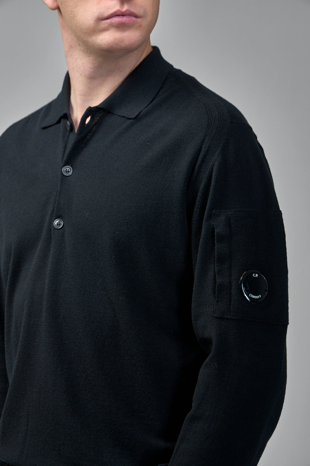 Extrafine Merino Wool Polo Sweater