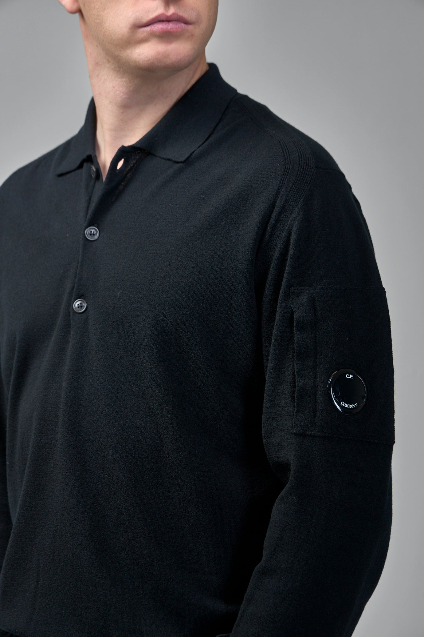 Extrafine Merino Wool Polo Sweater