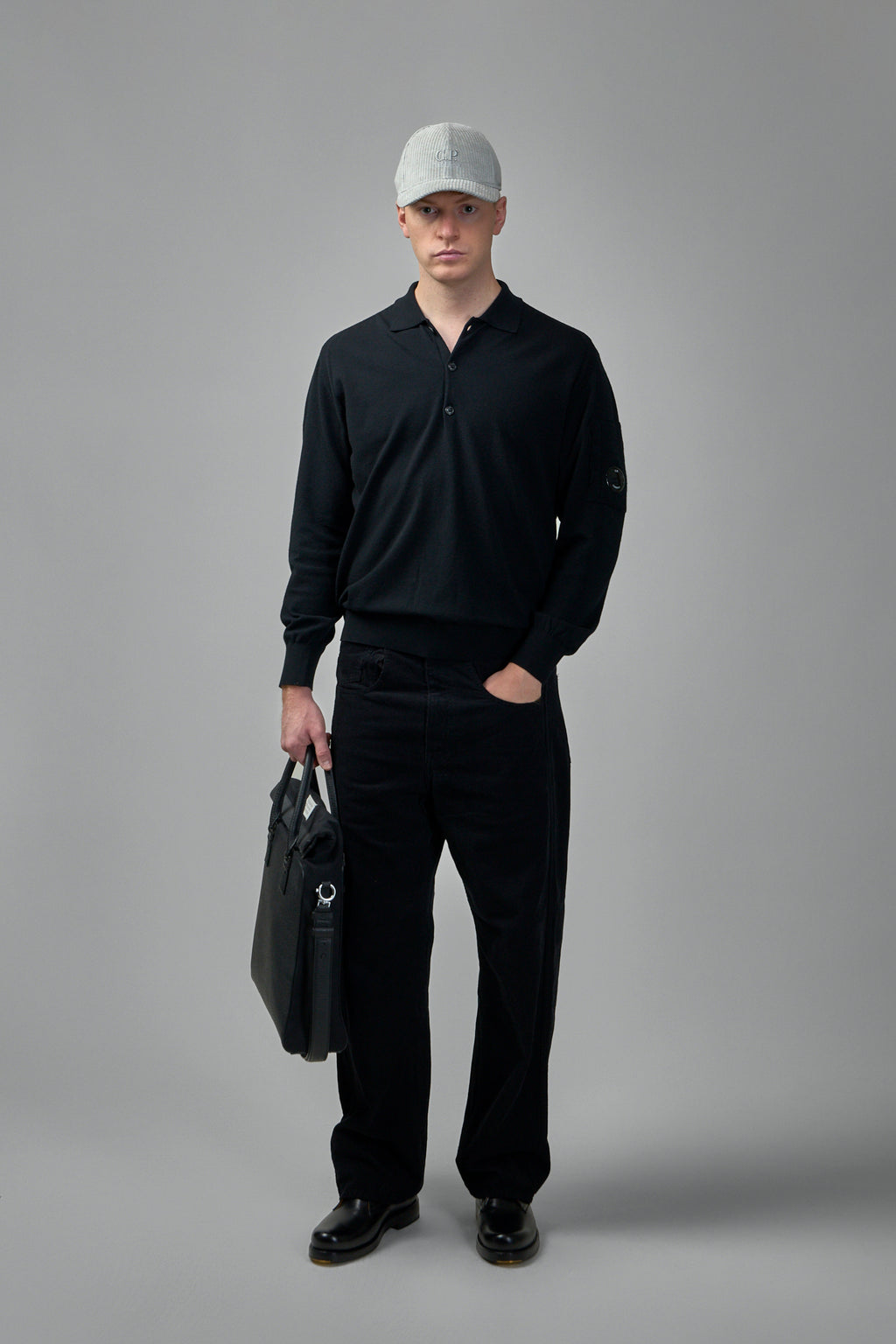 Extrafine Merino Wool Polo Sweater