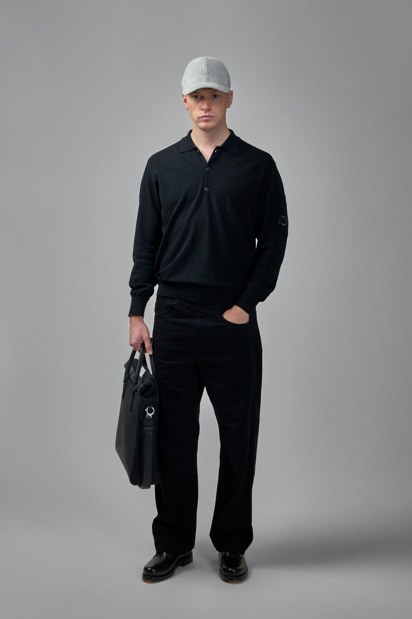 Extrafine Merino Wool Polo Sweater