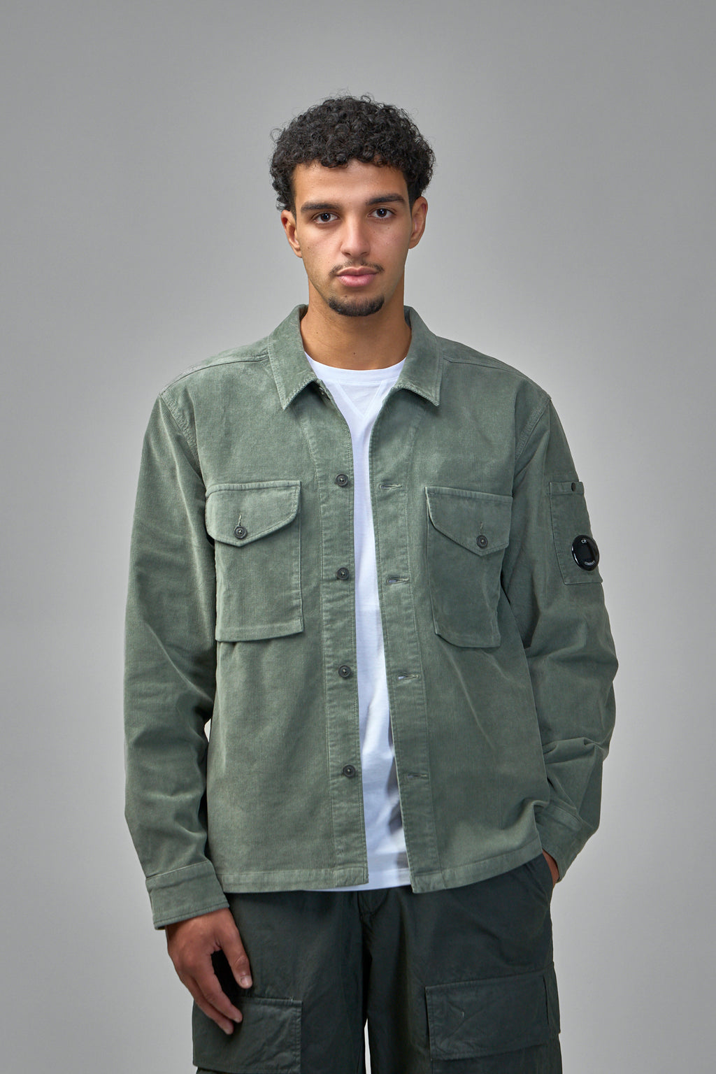 Corduroy Lens Button Overshirt