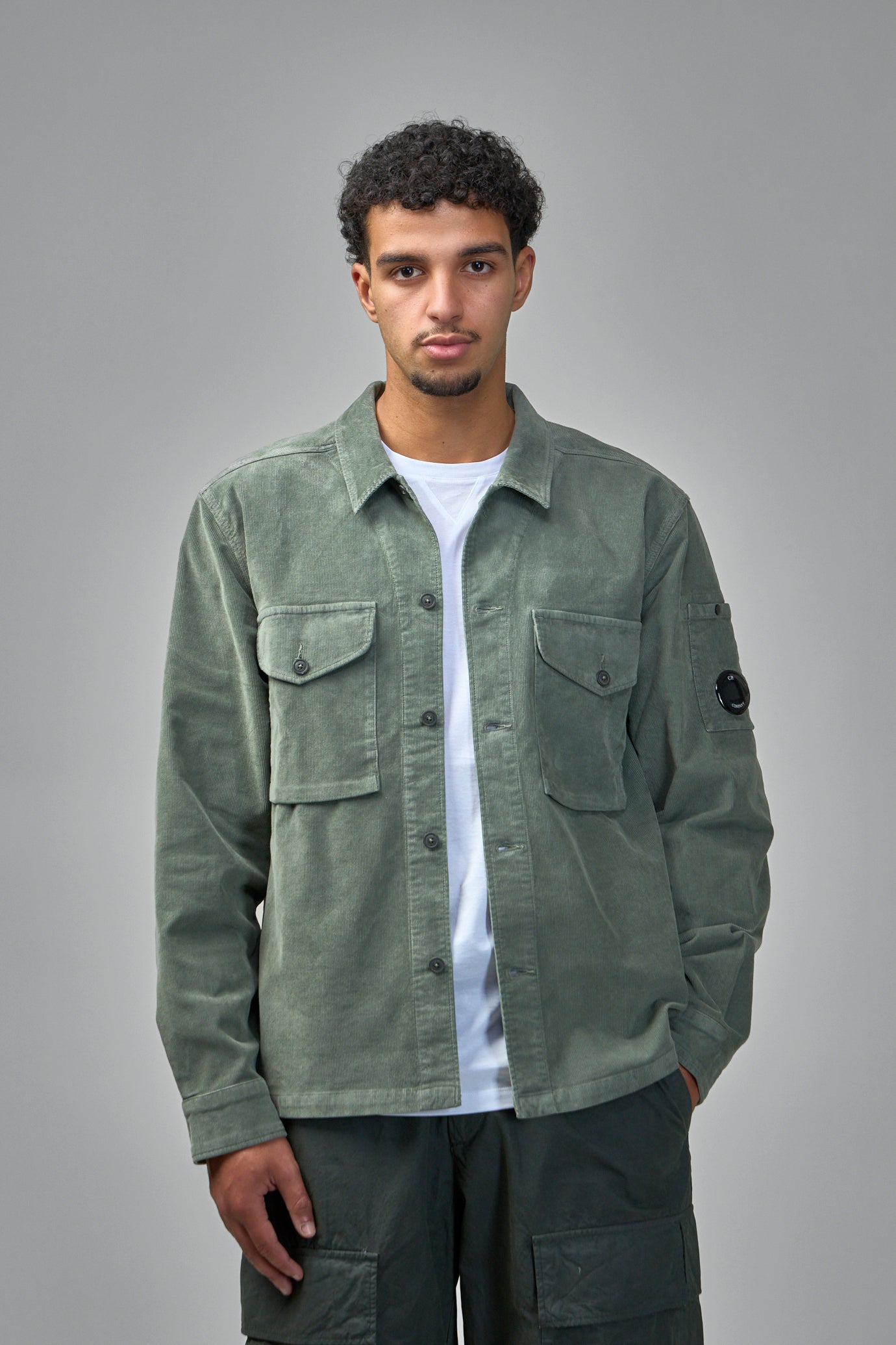 Corduroy Lens Button Overshirt