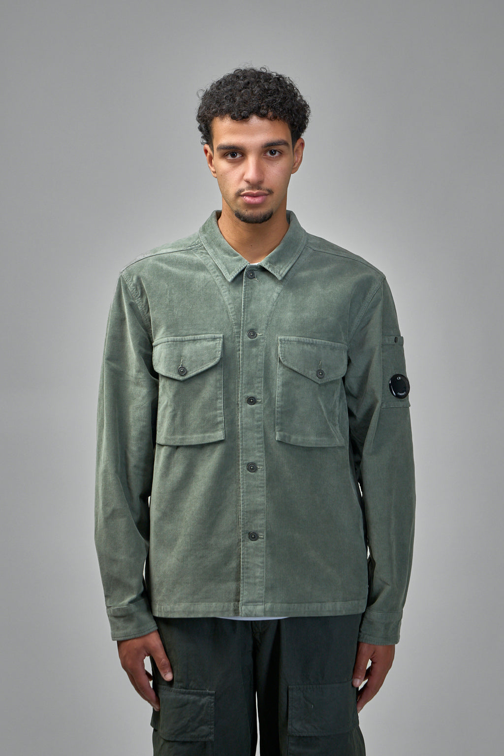 Corduroy Lens Button Overshirt