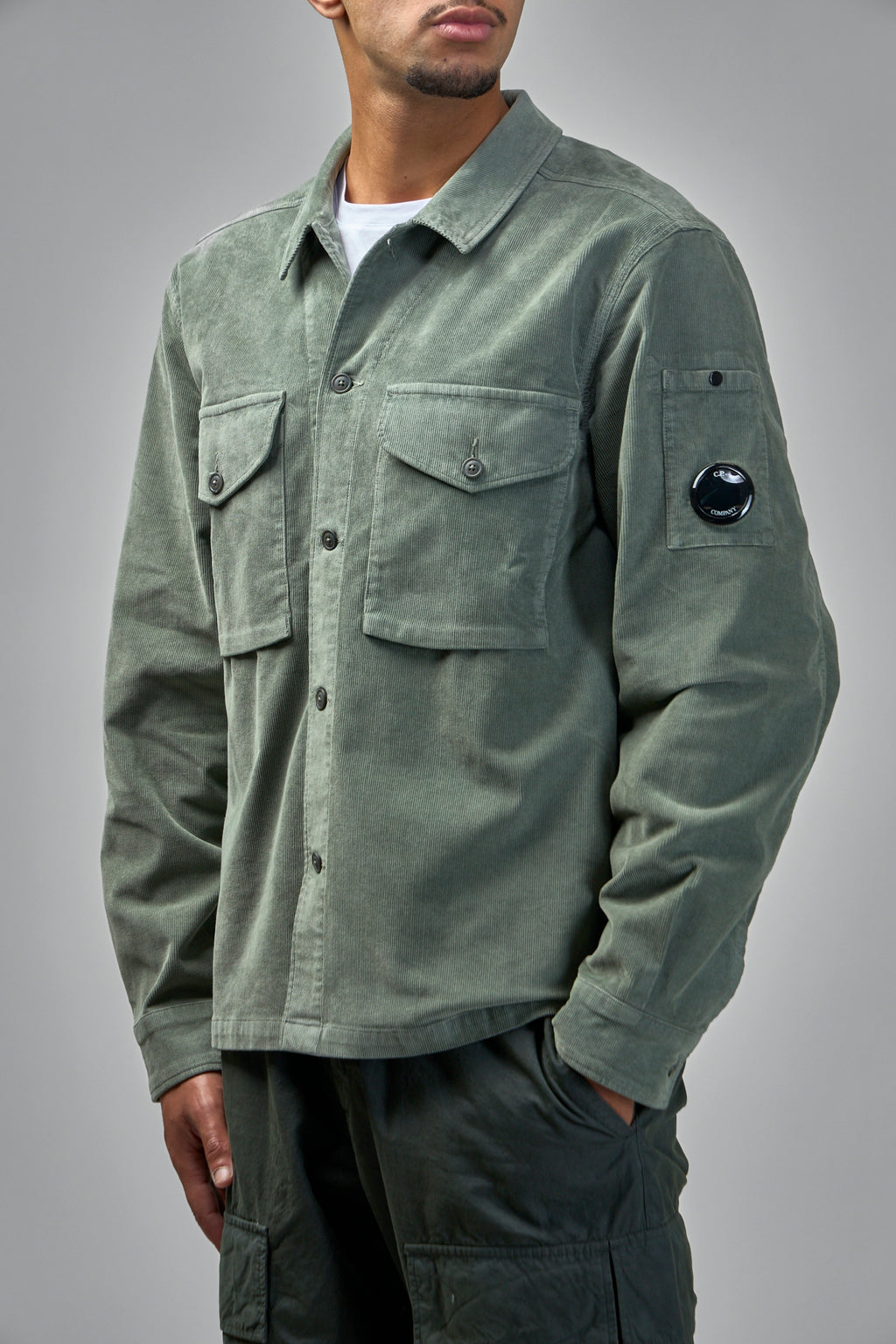 Corduroy Lens Button Overshirt