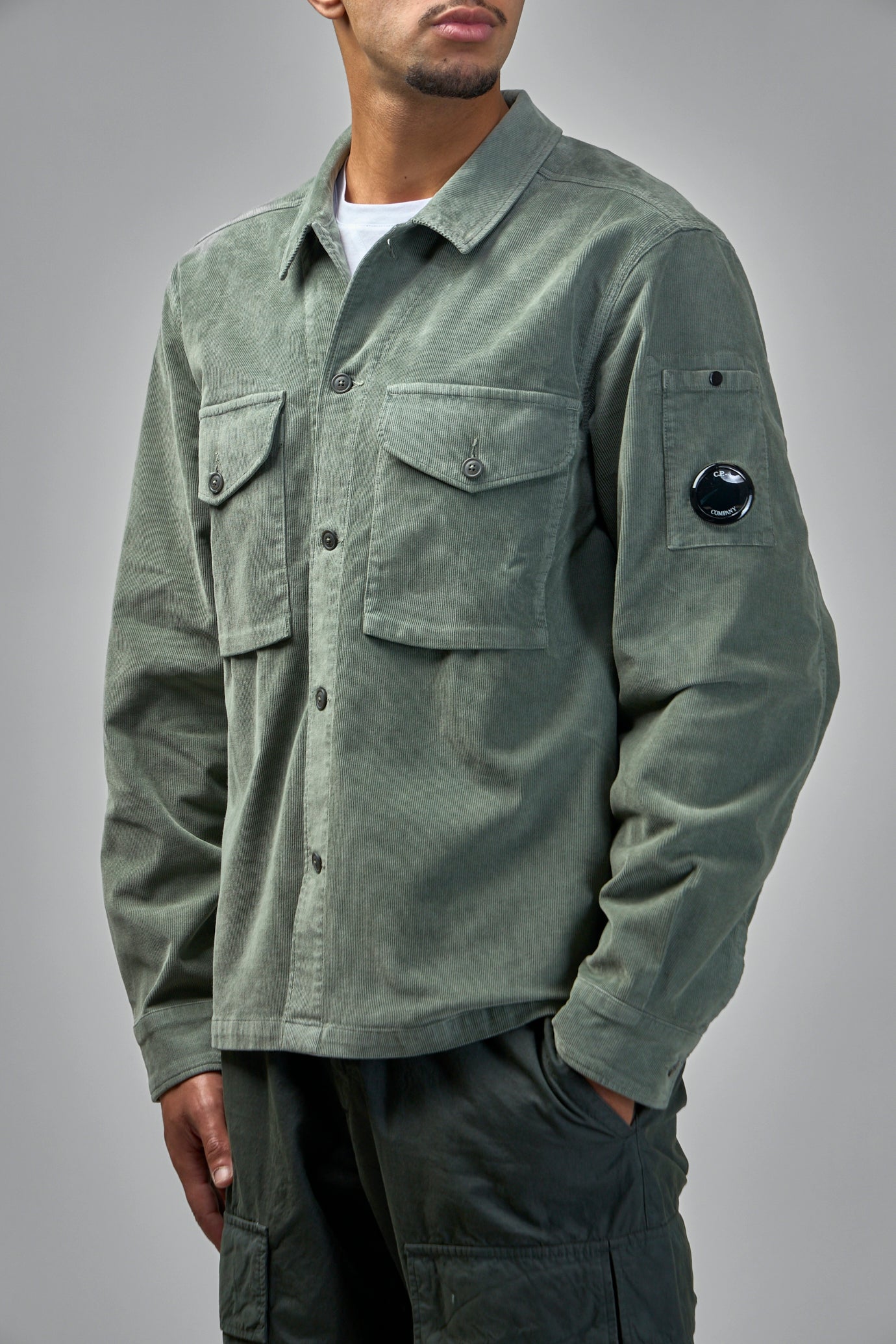 Corduroy Lens Button Overshirt