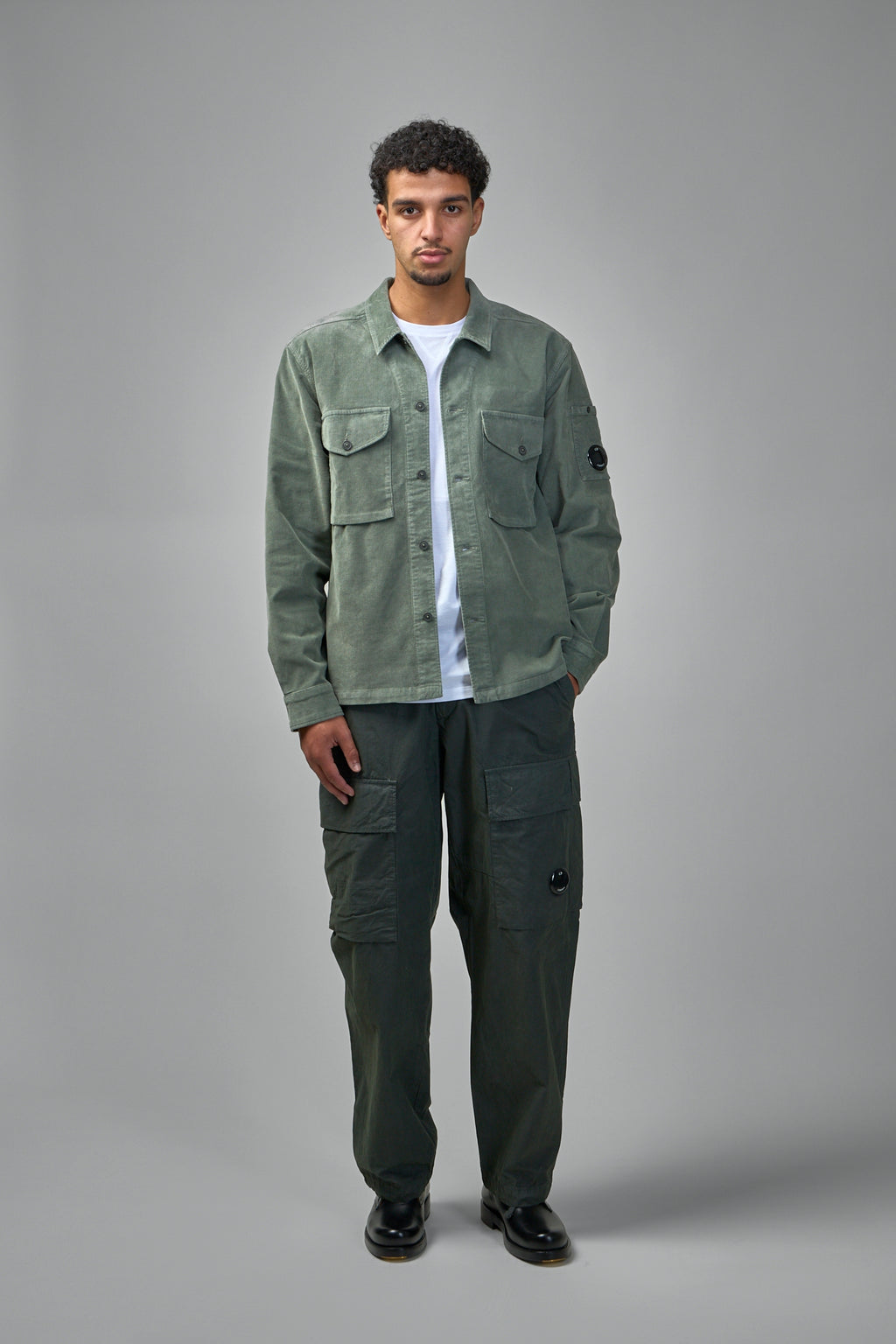 Corduroy Lens Button Overshirt