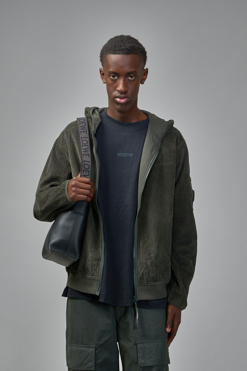 Corduroy Lens Zip Hoodie