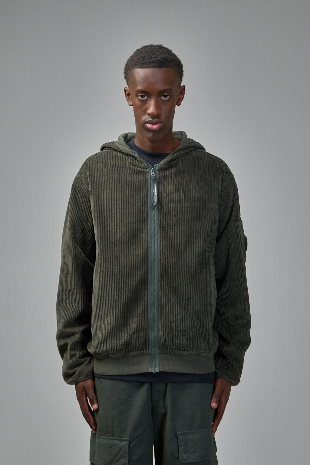 Corduroy Lens Zip Hoodie