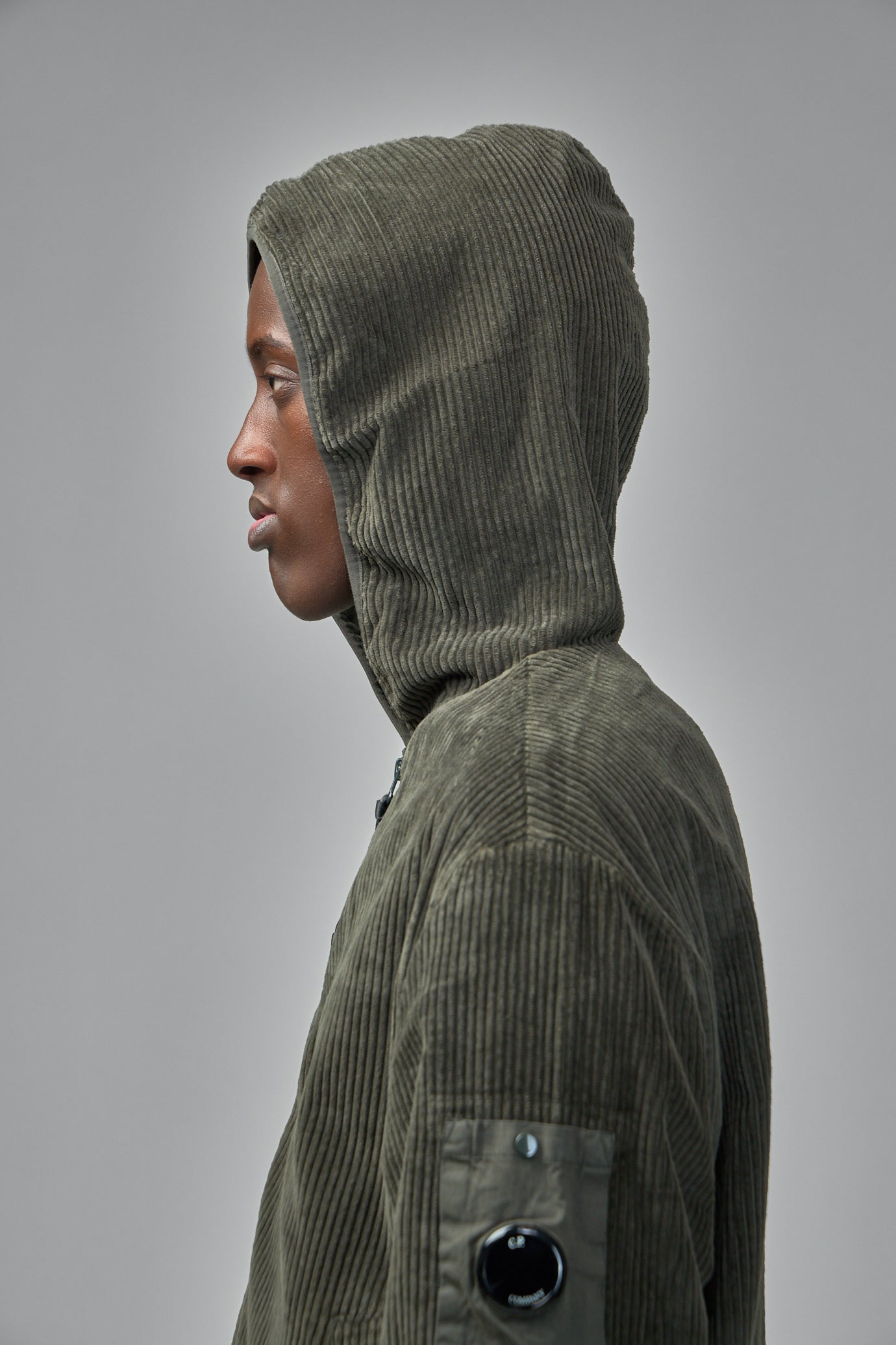 Corduroy Lens Zip Hoodie