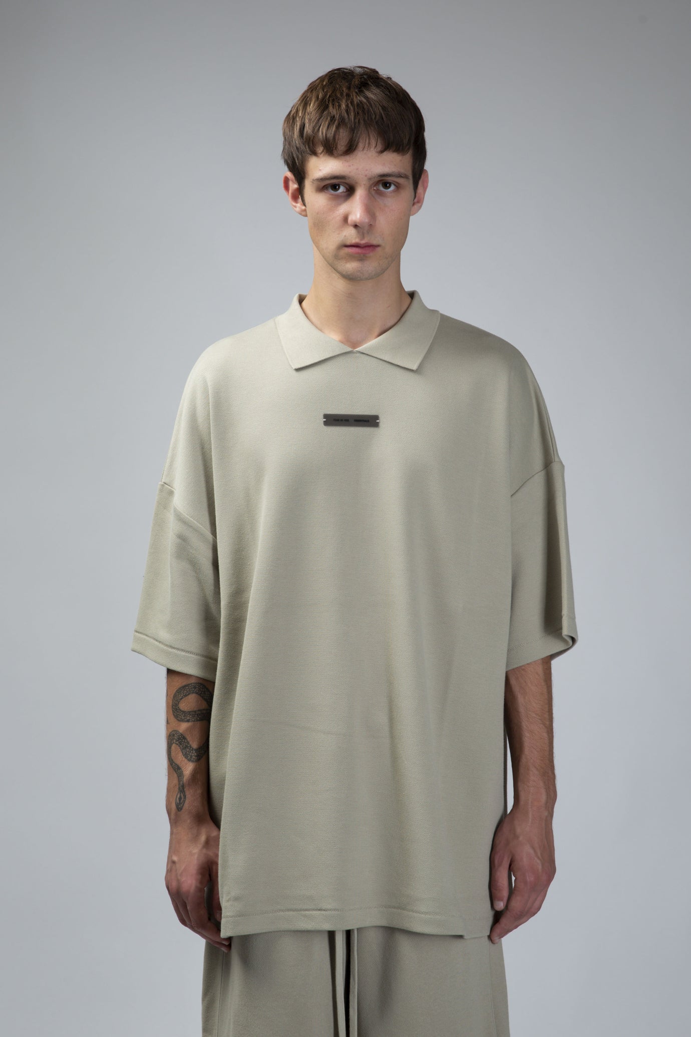 90s Fit Piquet SS Polo Abbey Stone