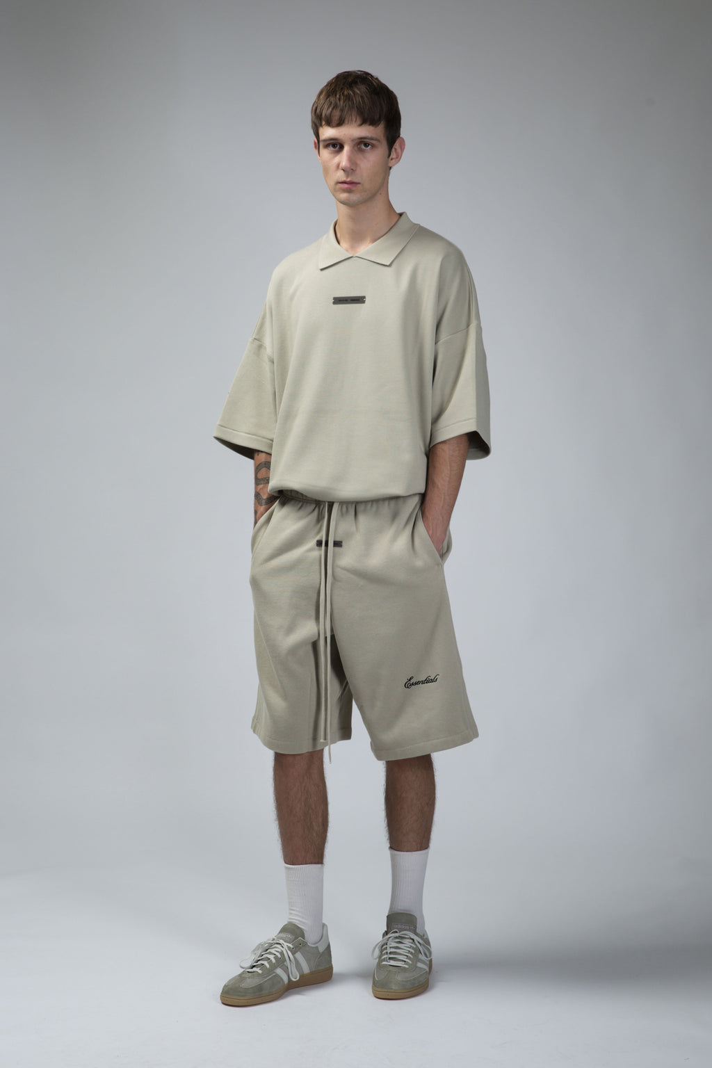 90s Fit Piquet SS Polo Abbey Stone