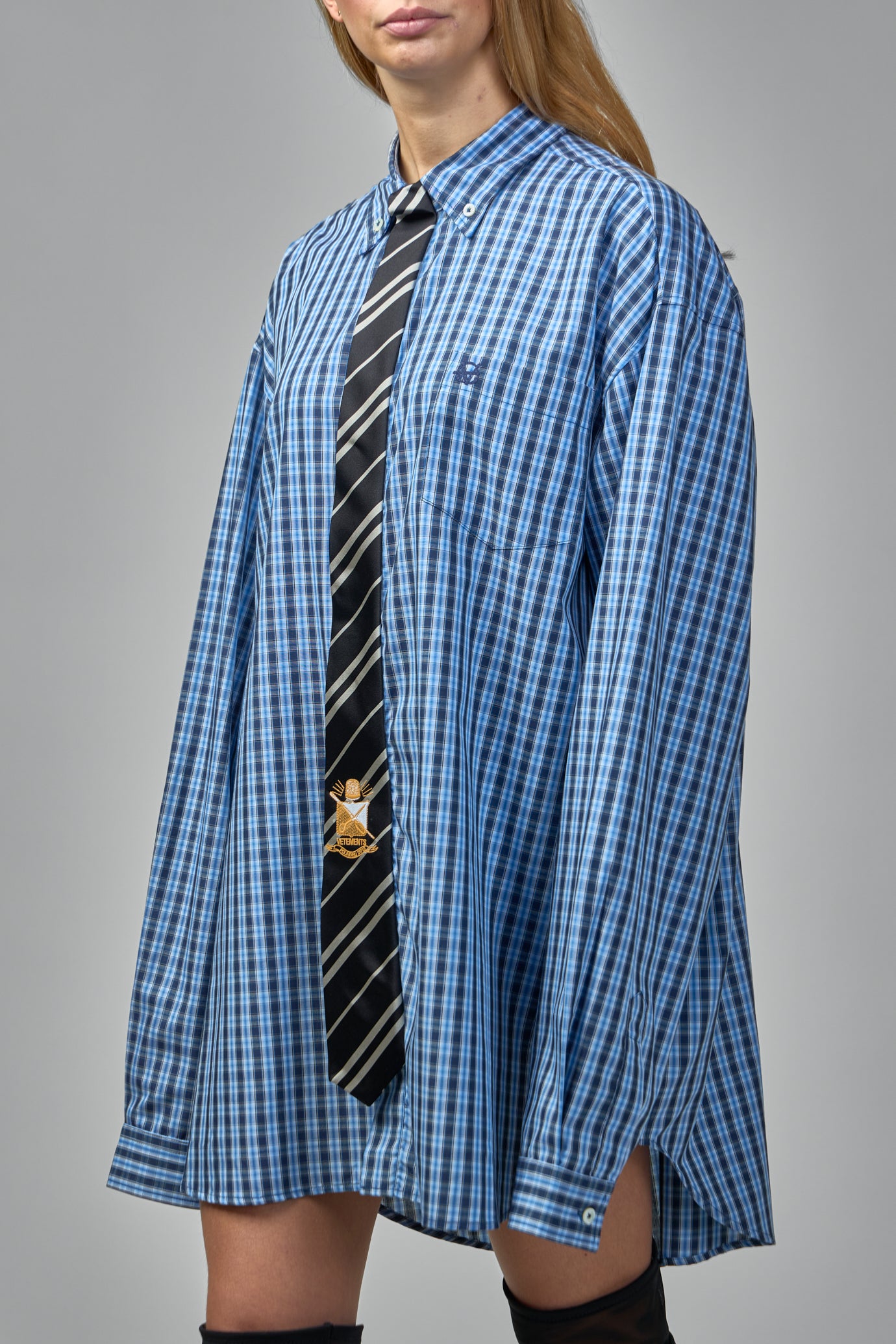 Tie Shirt with Sewn-In Tie
