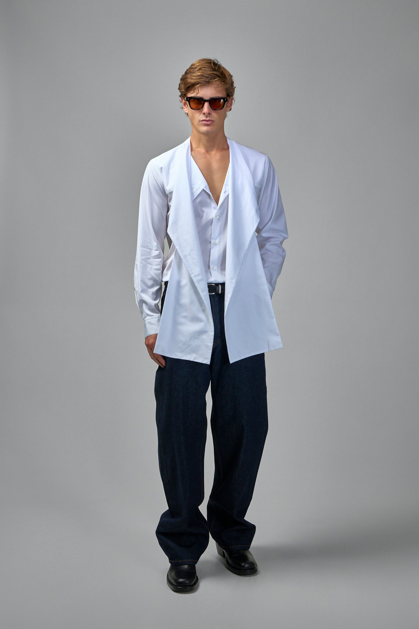 Curlbitt Bow Neck Cotton Poplin Shirt