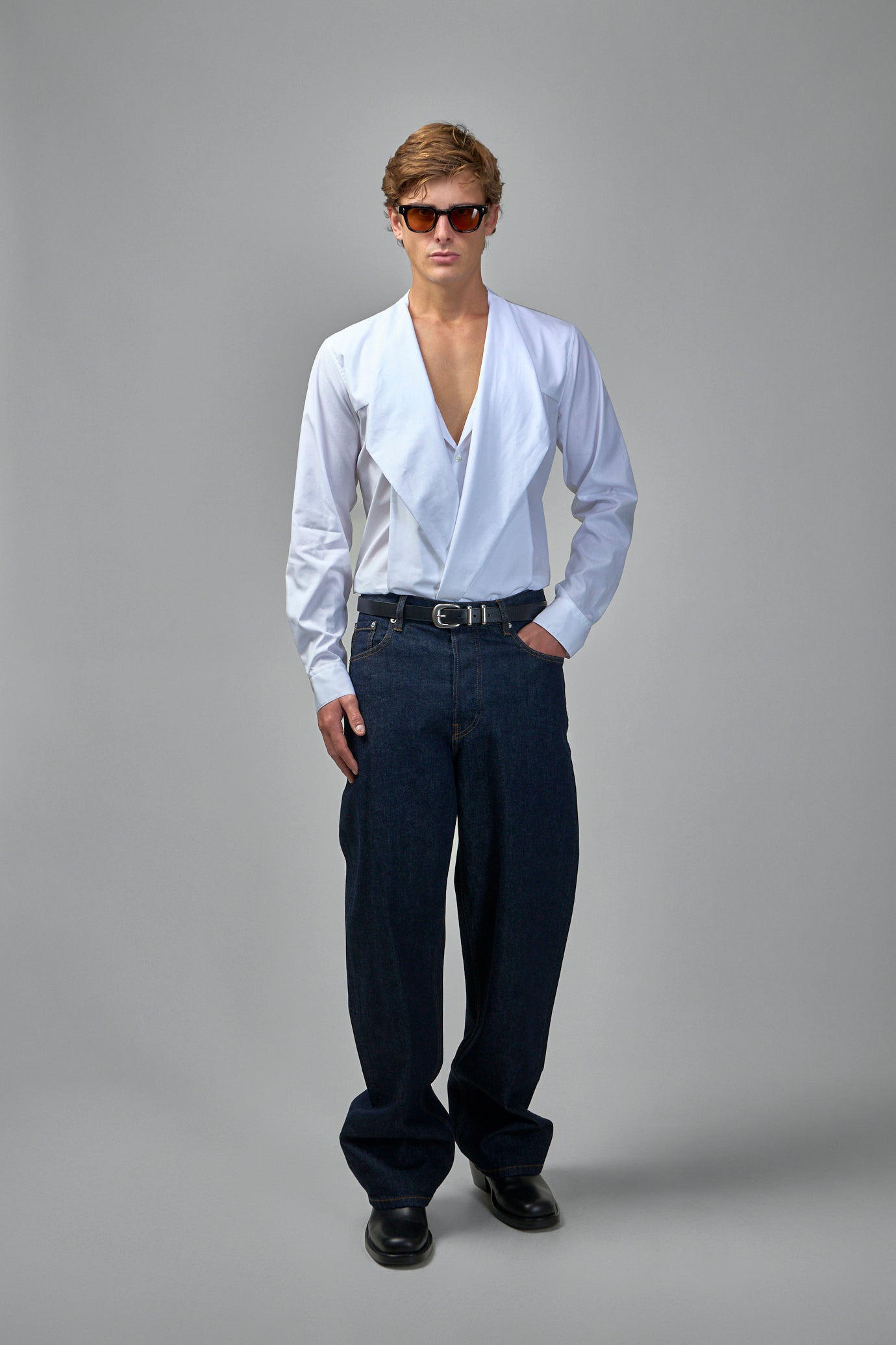 Curlbitt Bow Neck Cotton Poplin Shirt