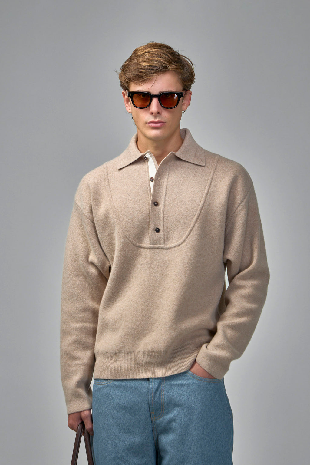 Pallone Vareuse-Style Knit Sweater