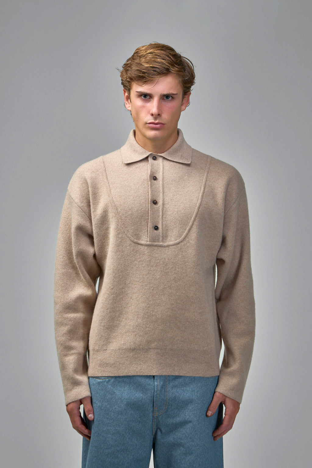 Pallone Vareuse-Style Knit Sweater