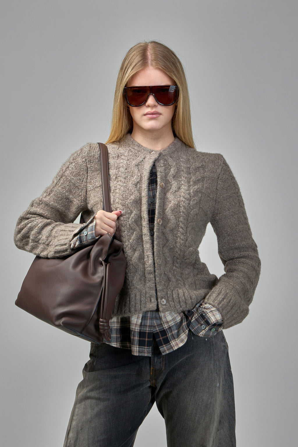 Fitted Layered Cardigan