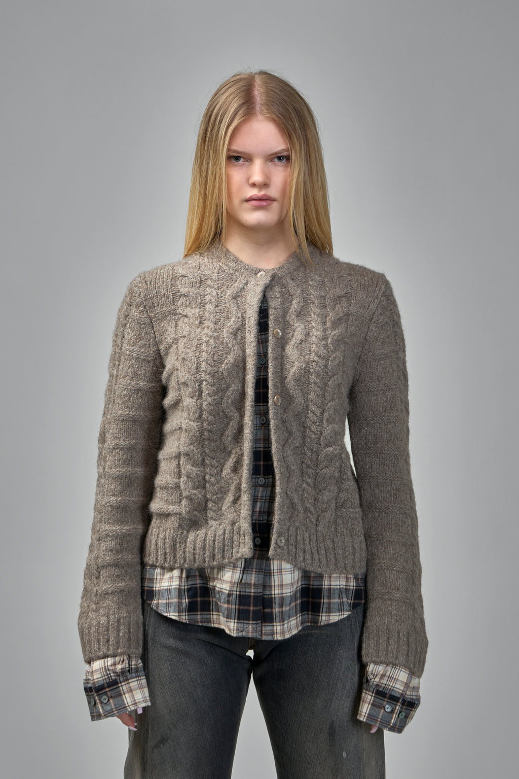 Fitted Layered Cardigan