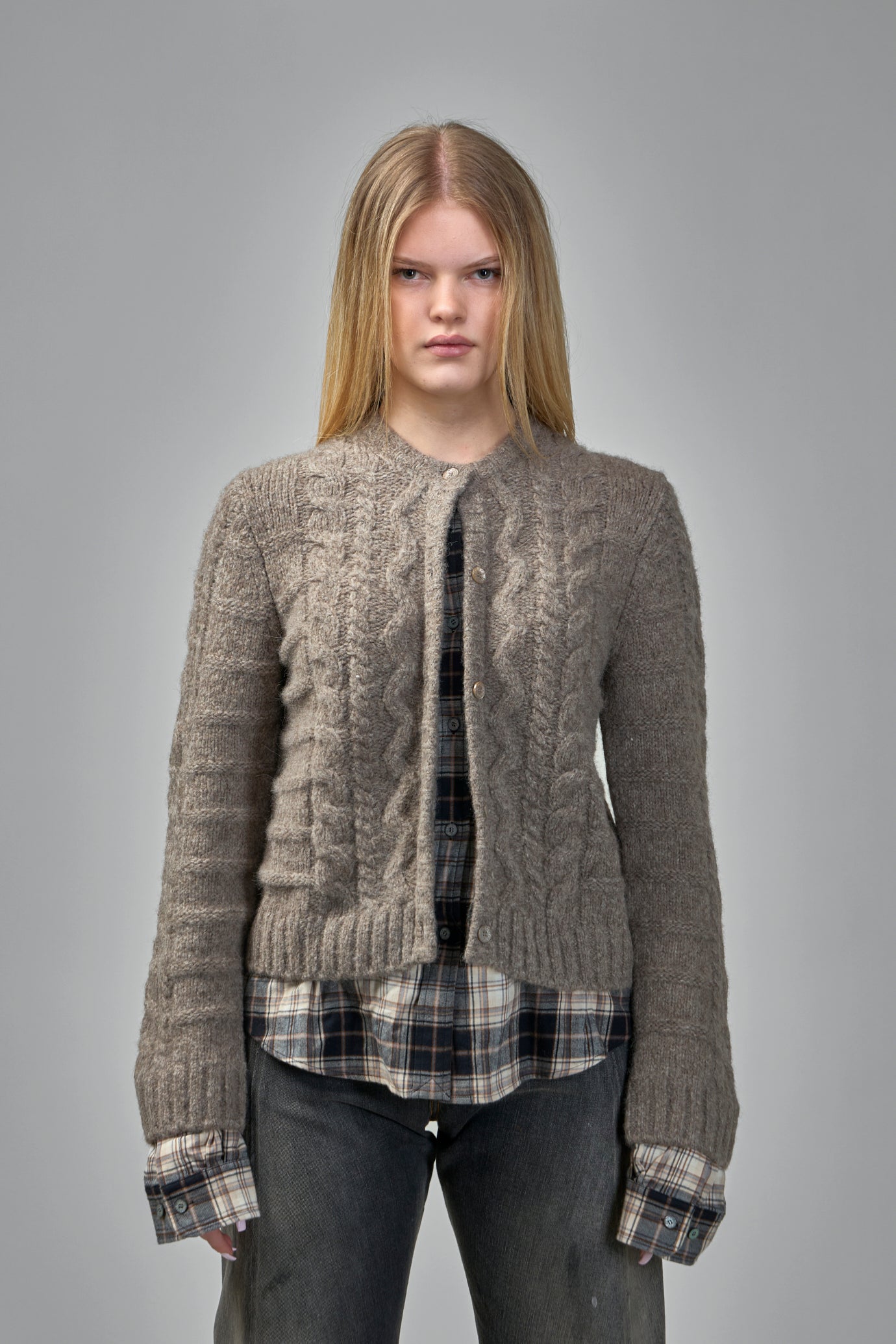 Fitted Layered Cardigan