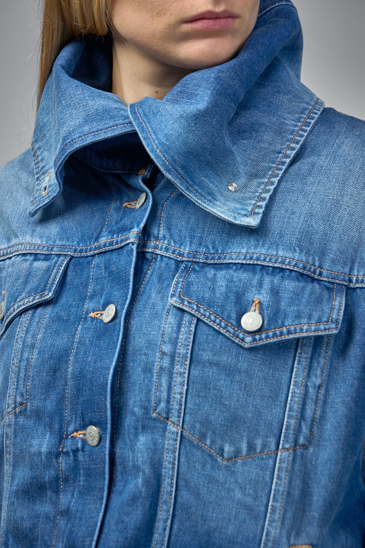 Crinkled Denim Jacket