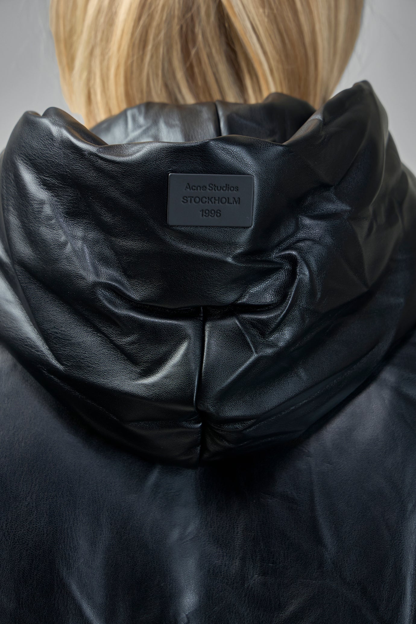 Hooded Faux Leather Jacket