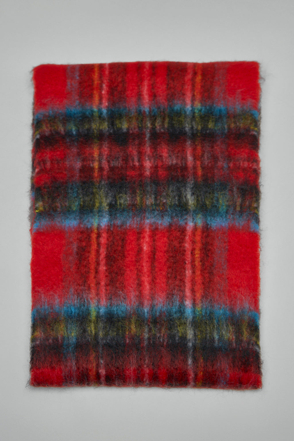 Mohair Check Scarf