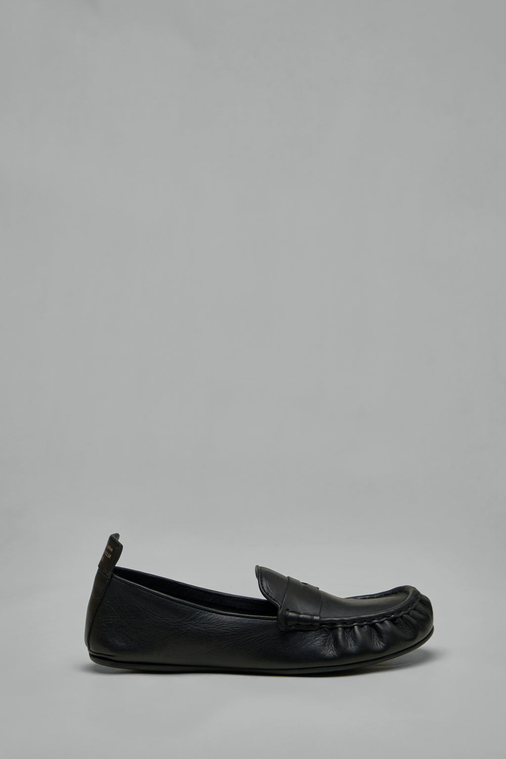 Leather Loafers with Saddle Strap