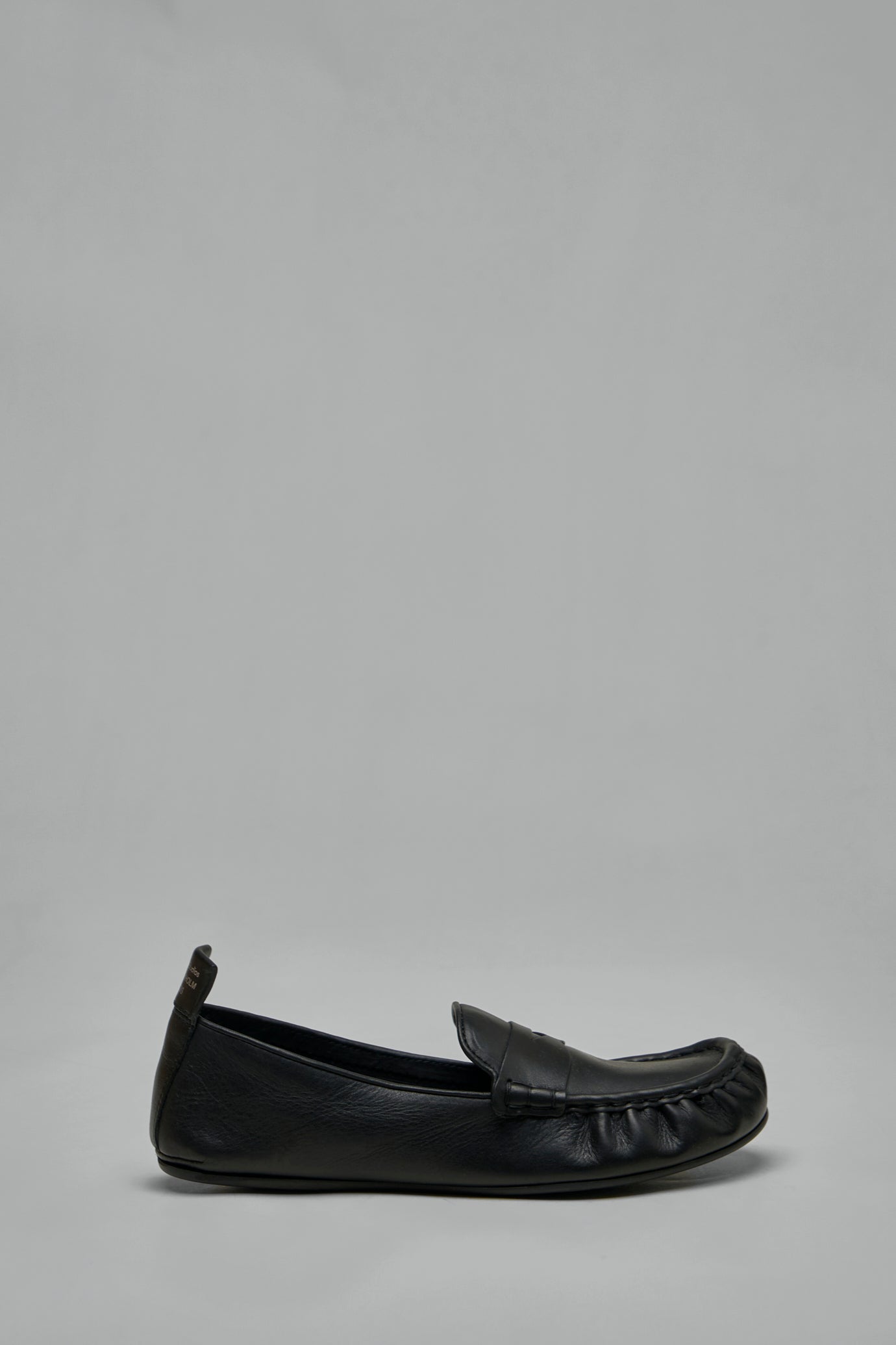 Leather Loafers with Saddle Strap