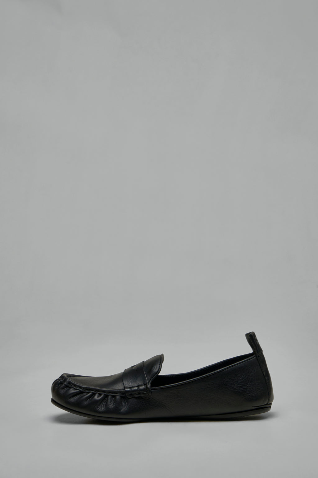 Leather Loafers with Saddle Strap
