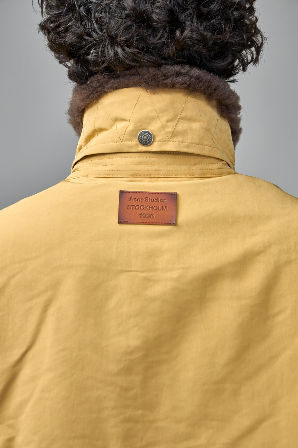 Nylon Jacket Shearling Collar