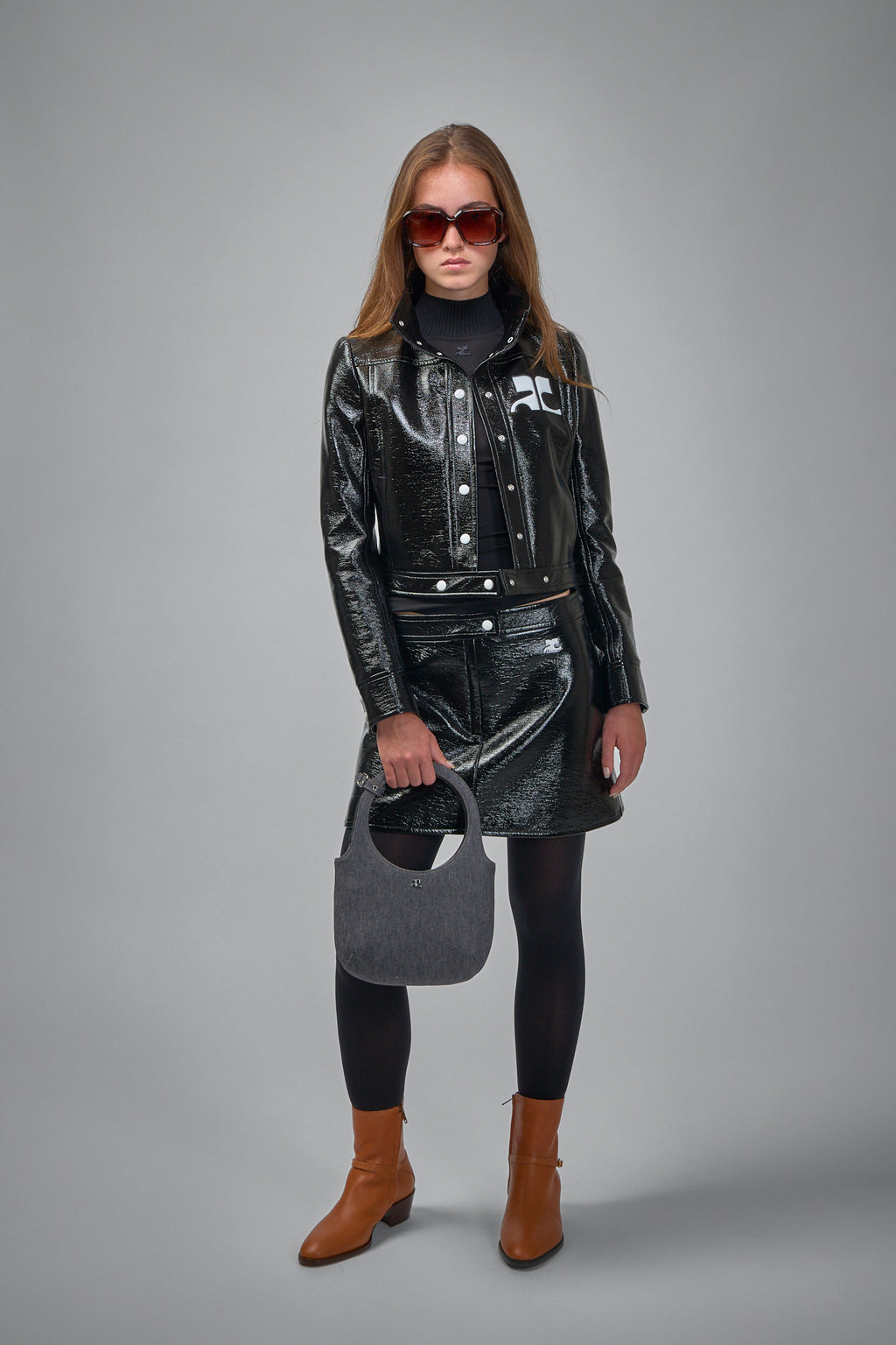 Reedition Vinyl Mini Skirt