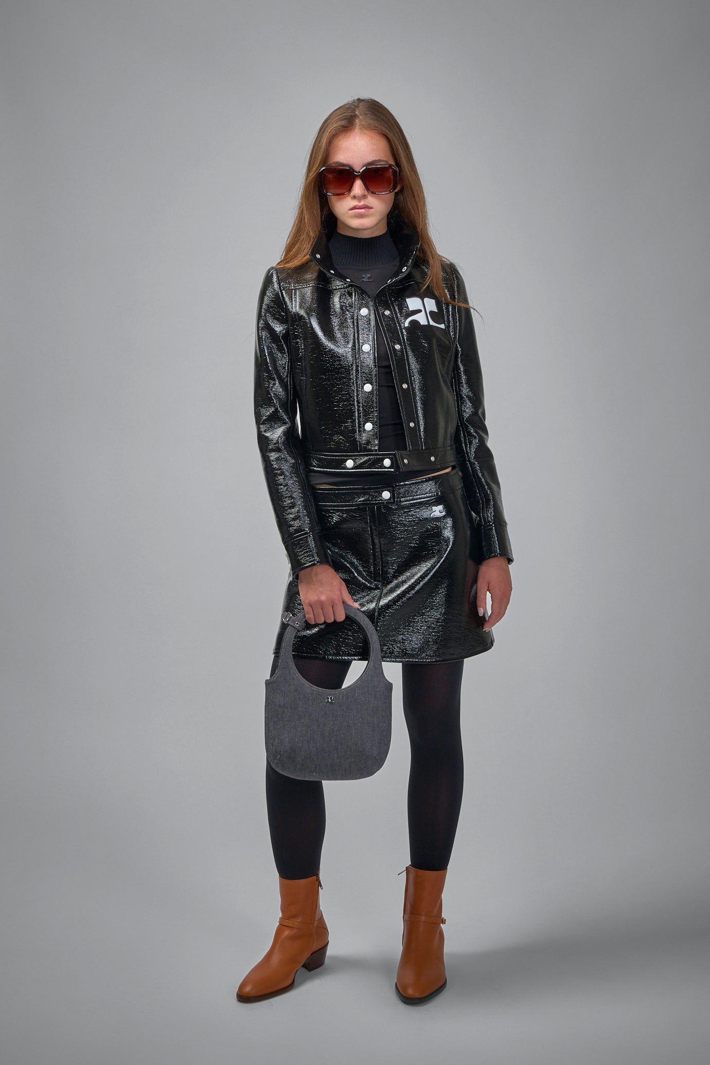 Reedition Vinyl Mini Skirt