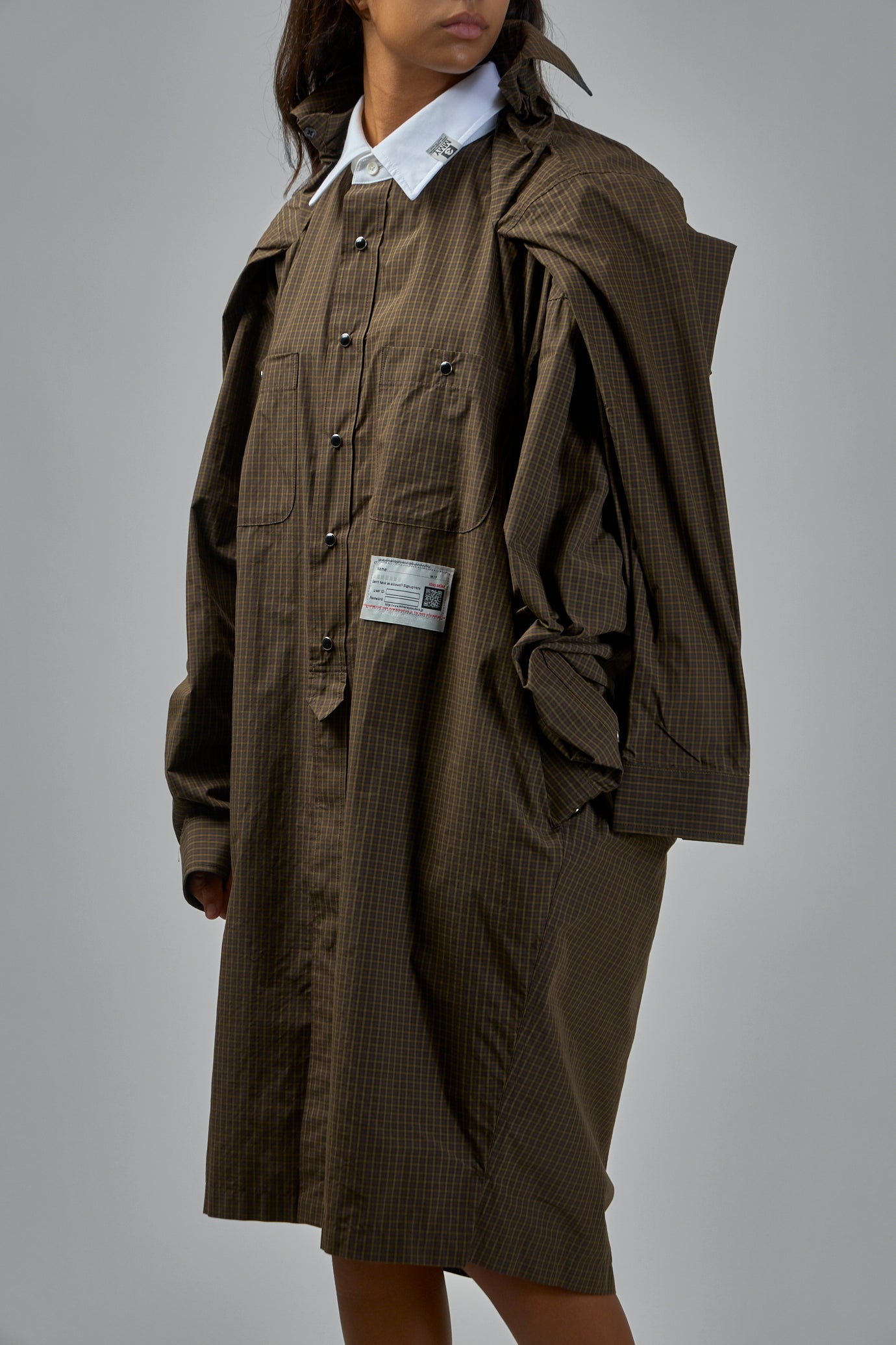 Shawl Layered Shirts Dress