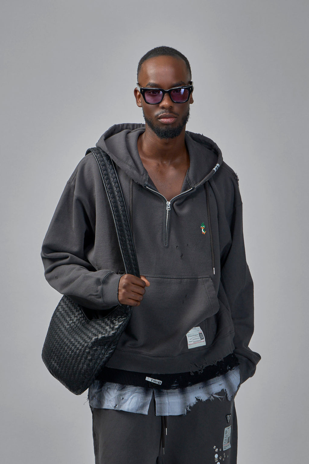 Triple Layered Half-Zip Hoodie