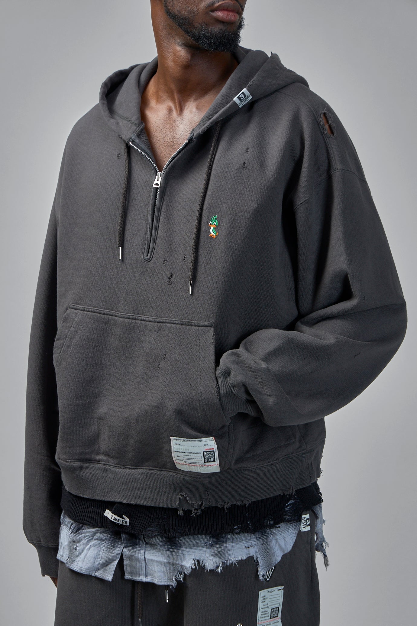 Triple Layered Half-Zip Hoodie