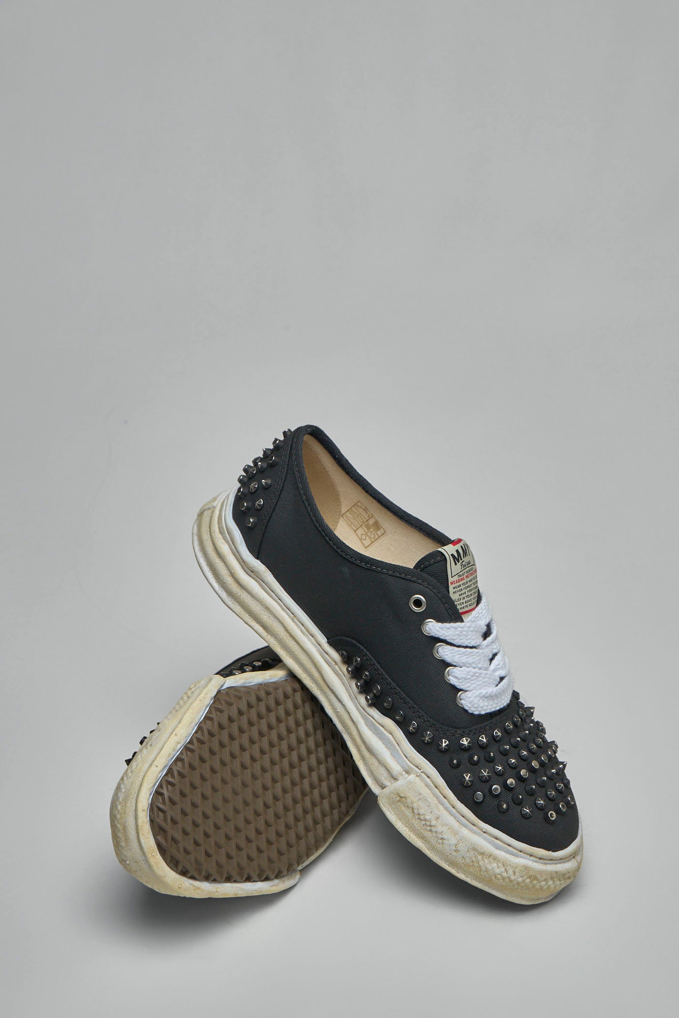 Baker Original Sole Studded Paint Canvas Low-Top Sneaker