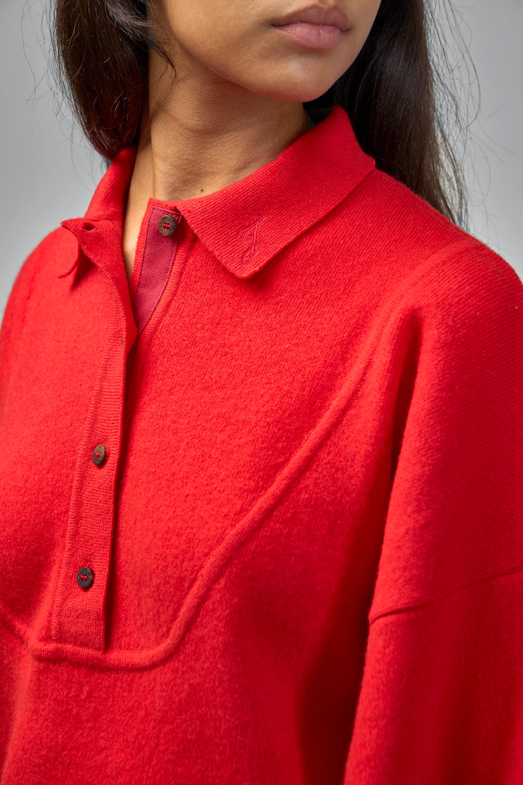 Pallone Vareuse-Style Knit Polo Sweater